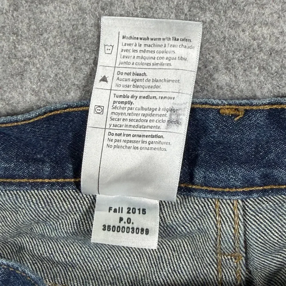 Carhartt Relaxed Fit Jeans Men 46x30 Dark Blue Denim Heavy Duty Workwear Durable